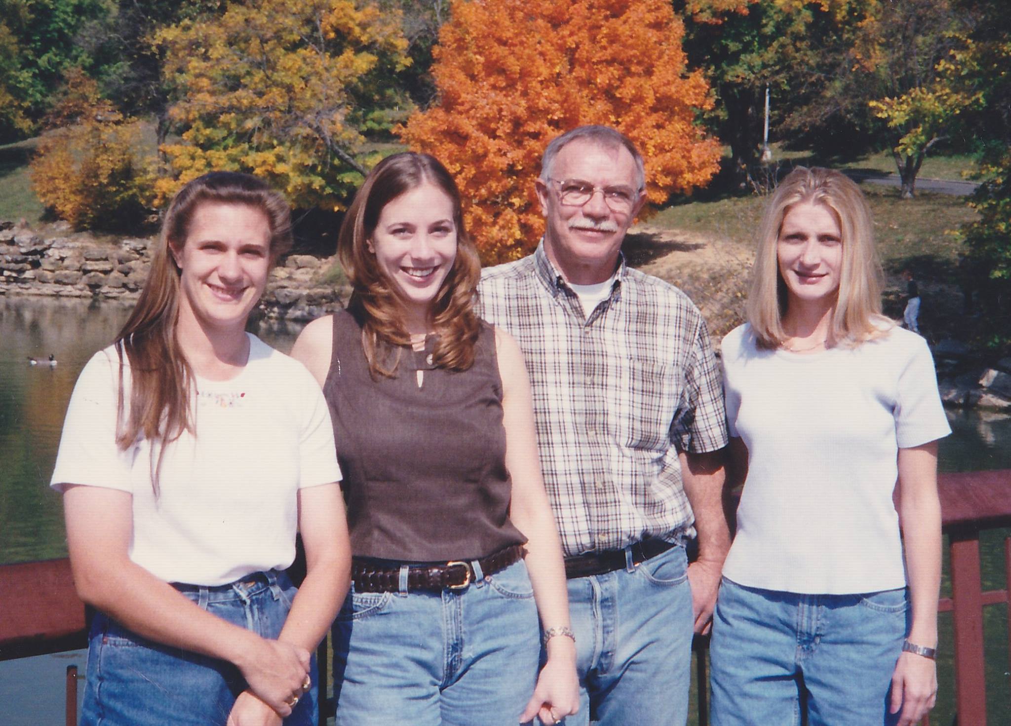 Dad and me and julie and Kelly